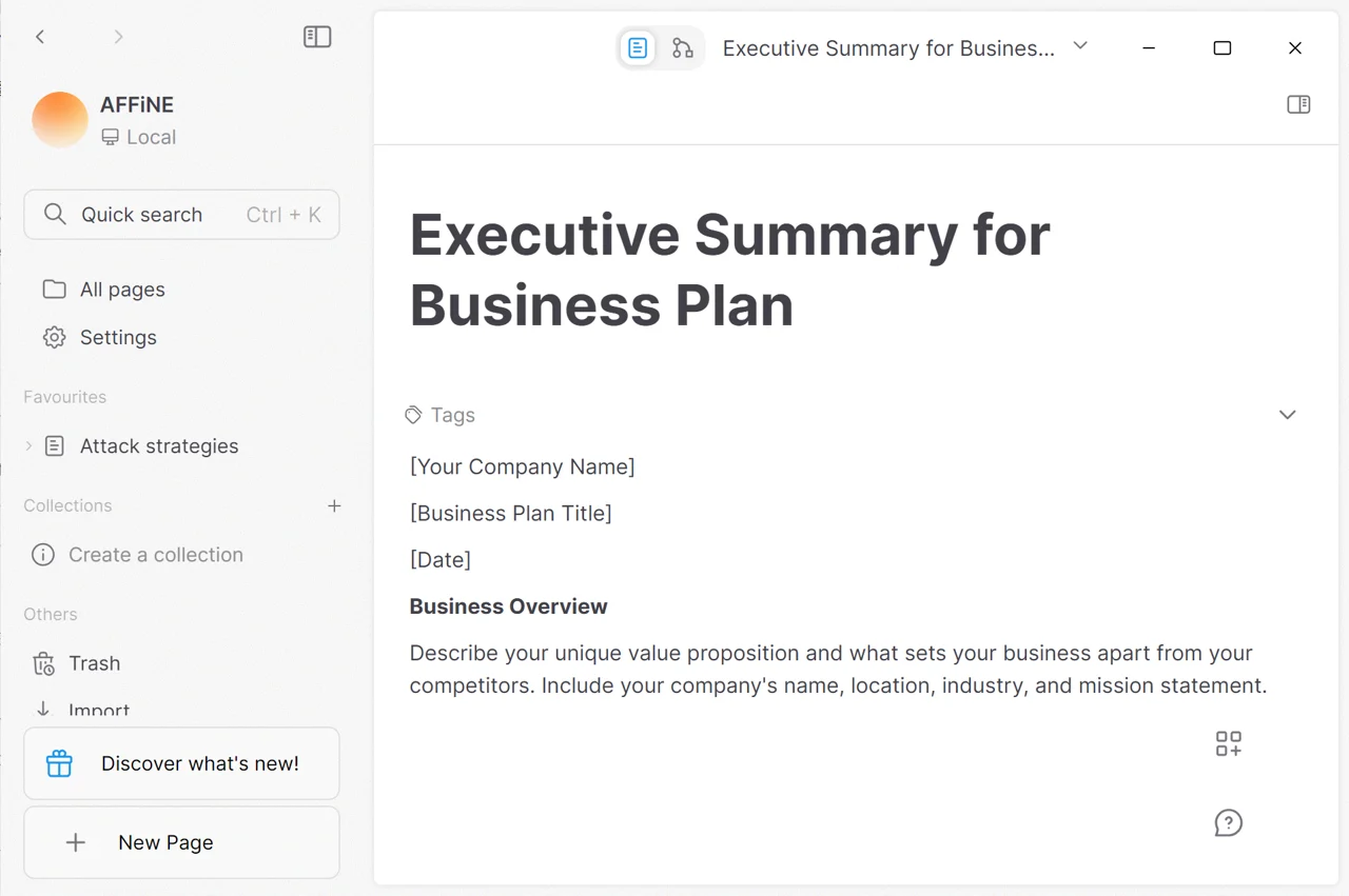 executive summary template