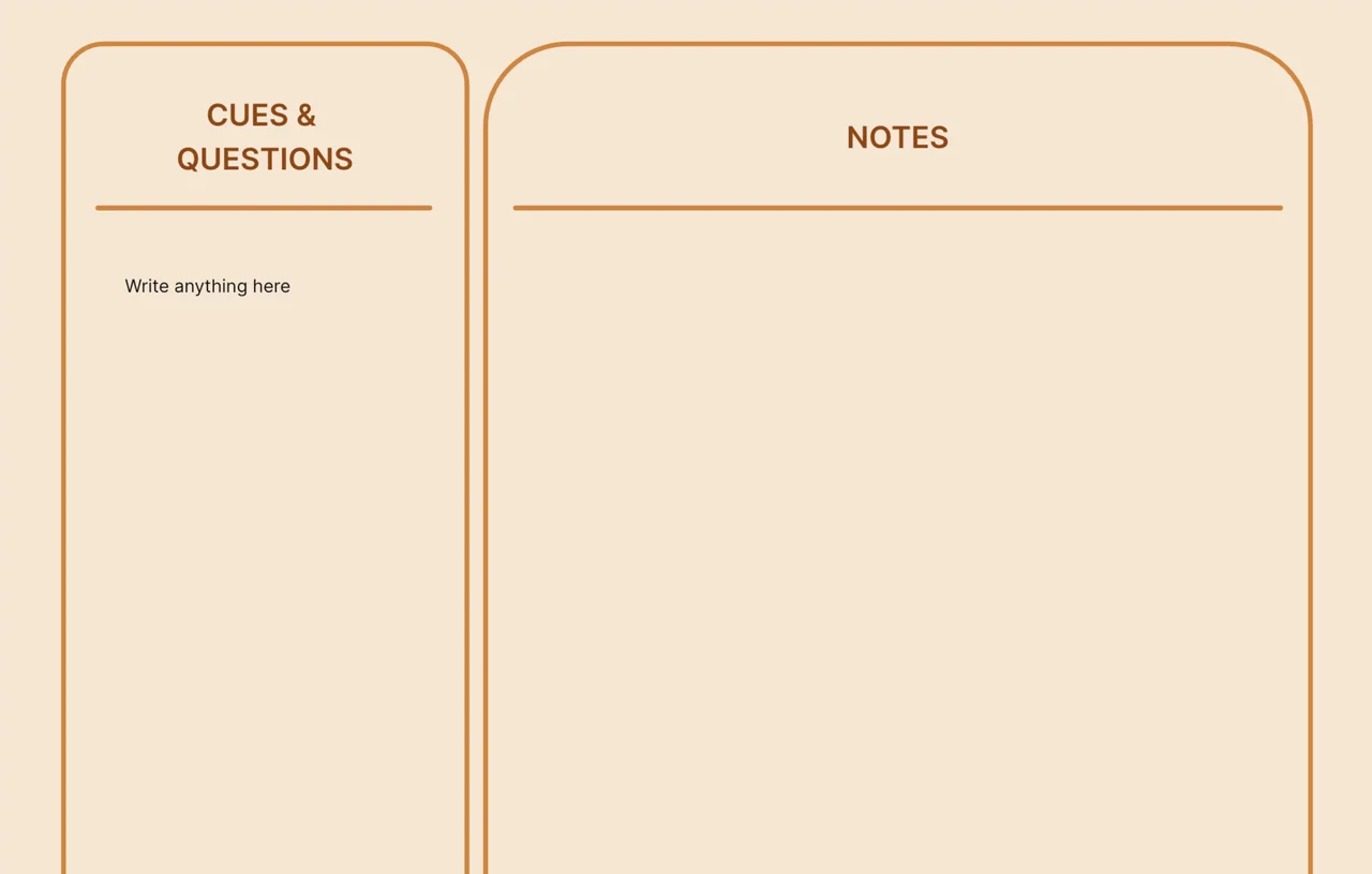 Vintage Cornell Notes Notebook with classic retro design