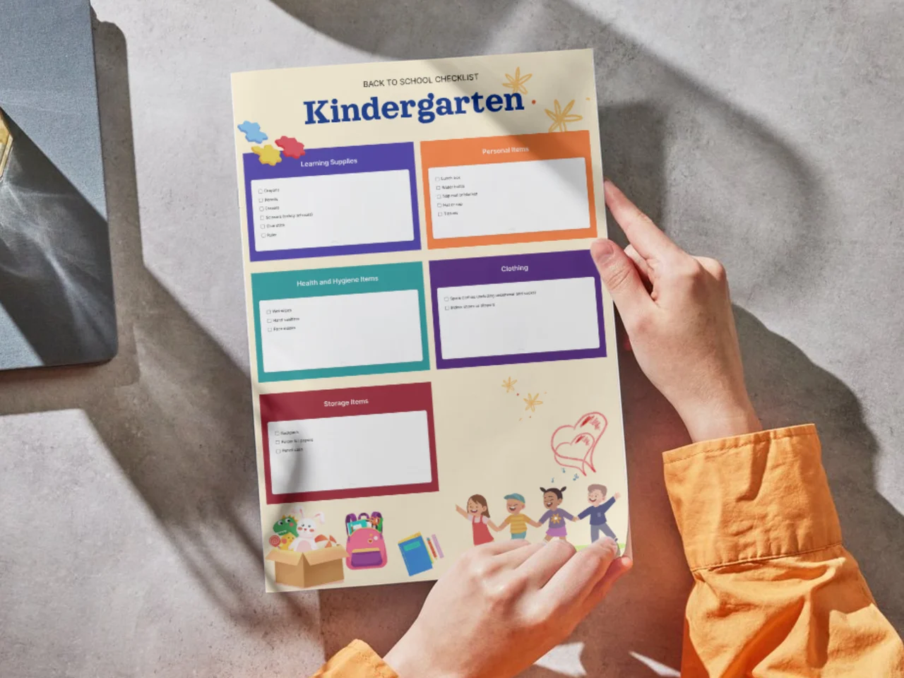 Kindergarten Supplies Checklist