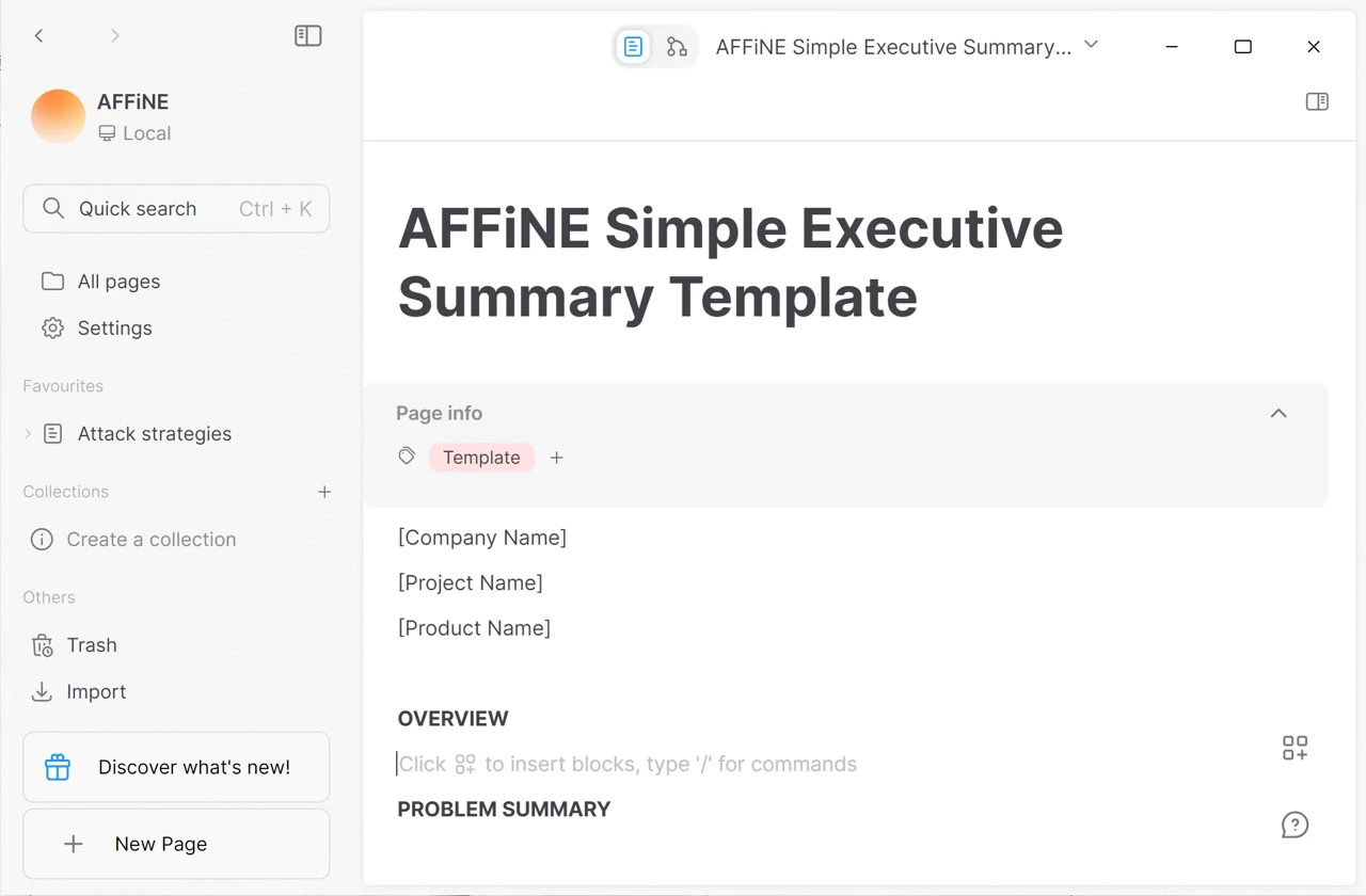 executive summary template