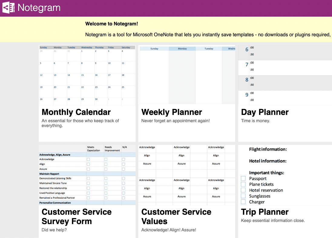 onenote project management template