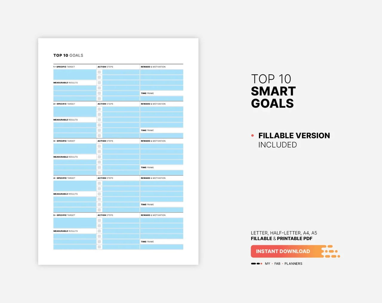 Smart Goal Template