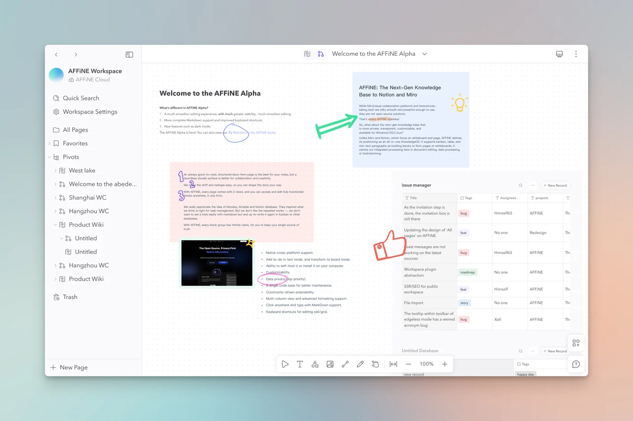 AFFiNE Whiteboard
