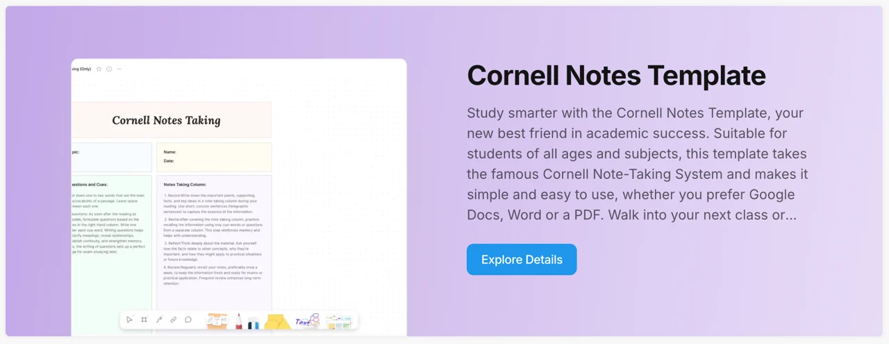 Cornell Notes Template