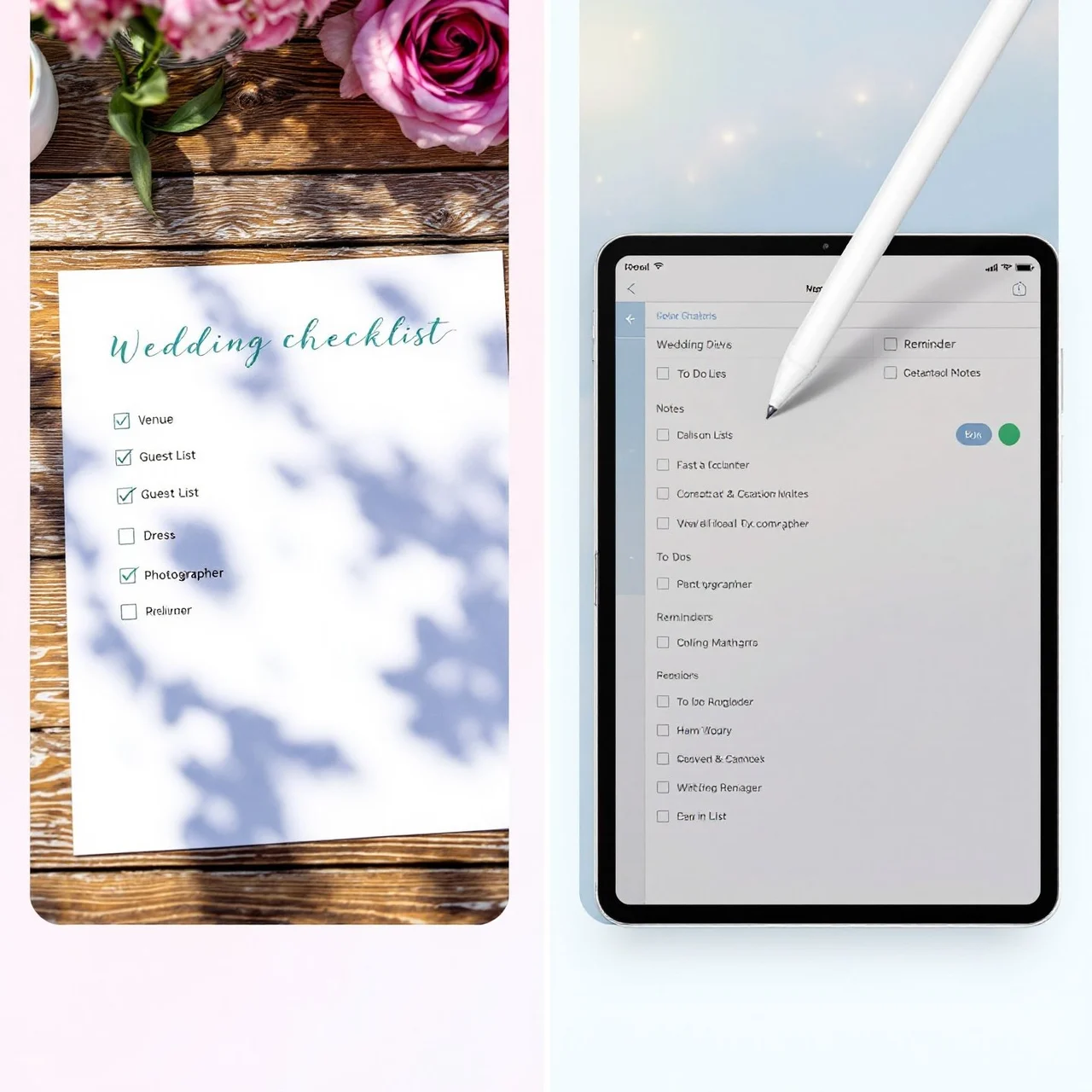 custom wedding checklist