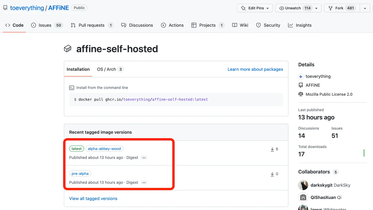 Self-host AFFiNE with Docker - 2023.01