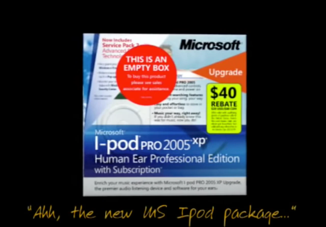 Microsoft Re-Designs the iPod Packaging - YouTube