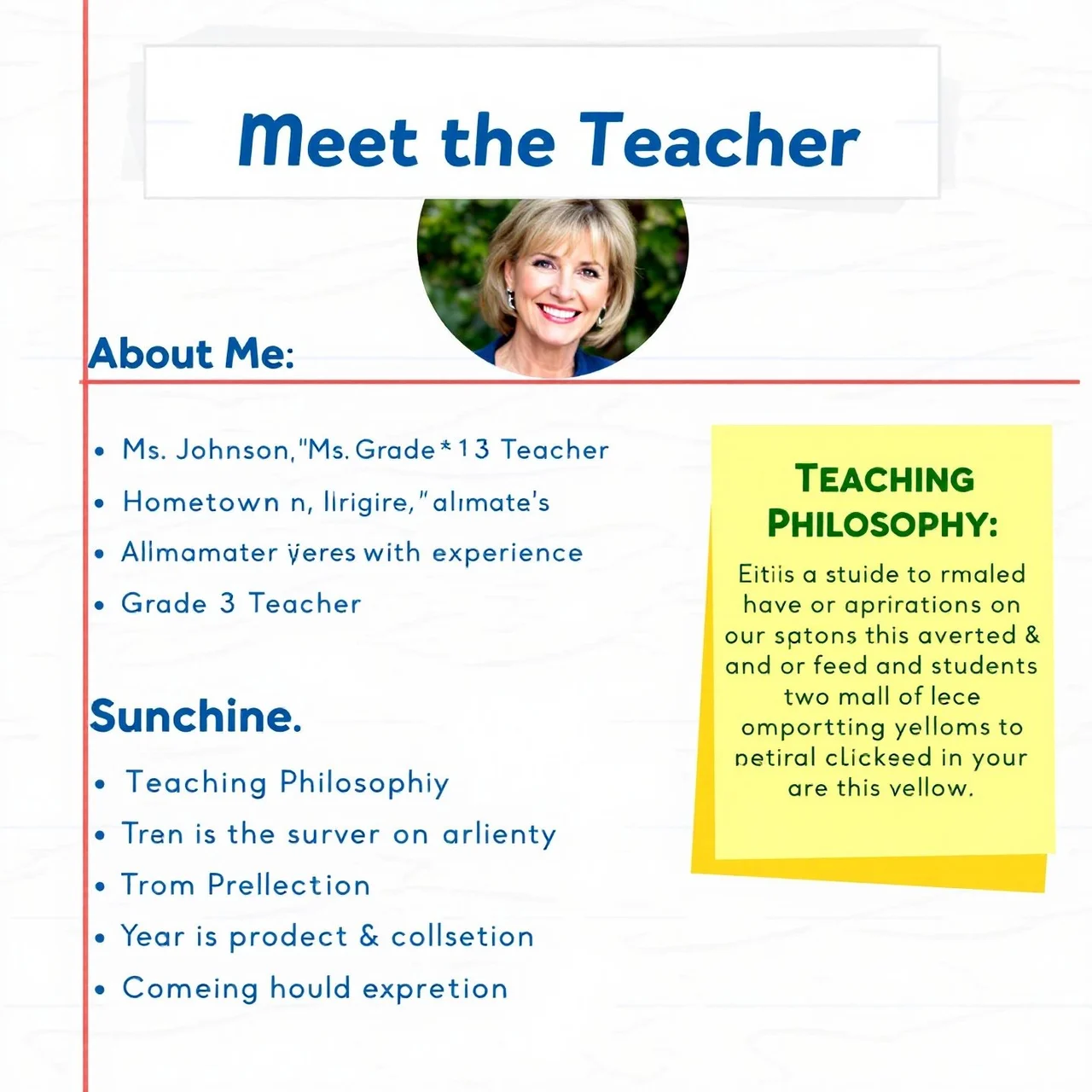 Meet the Teacher Templates