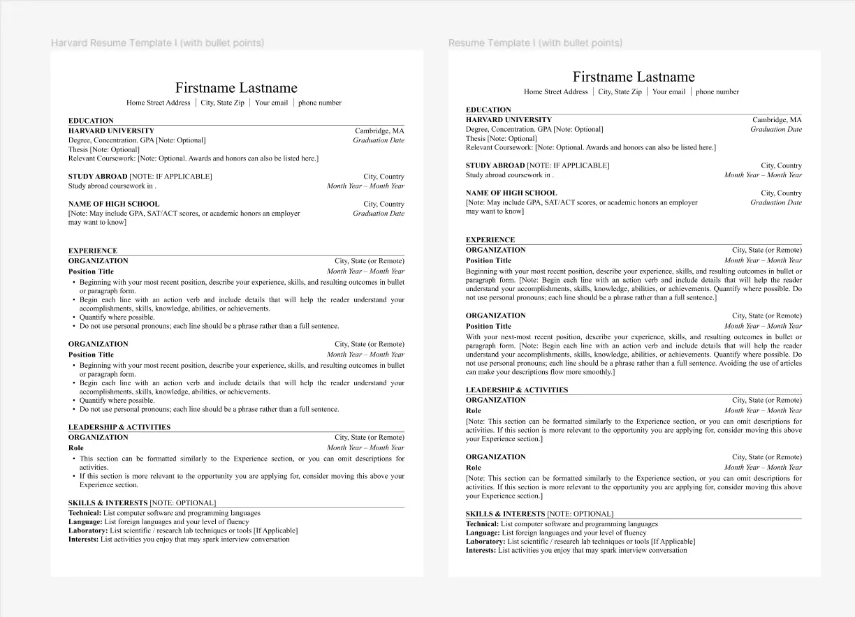 Academic CV Template