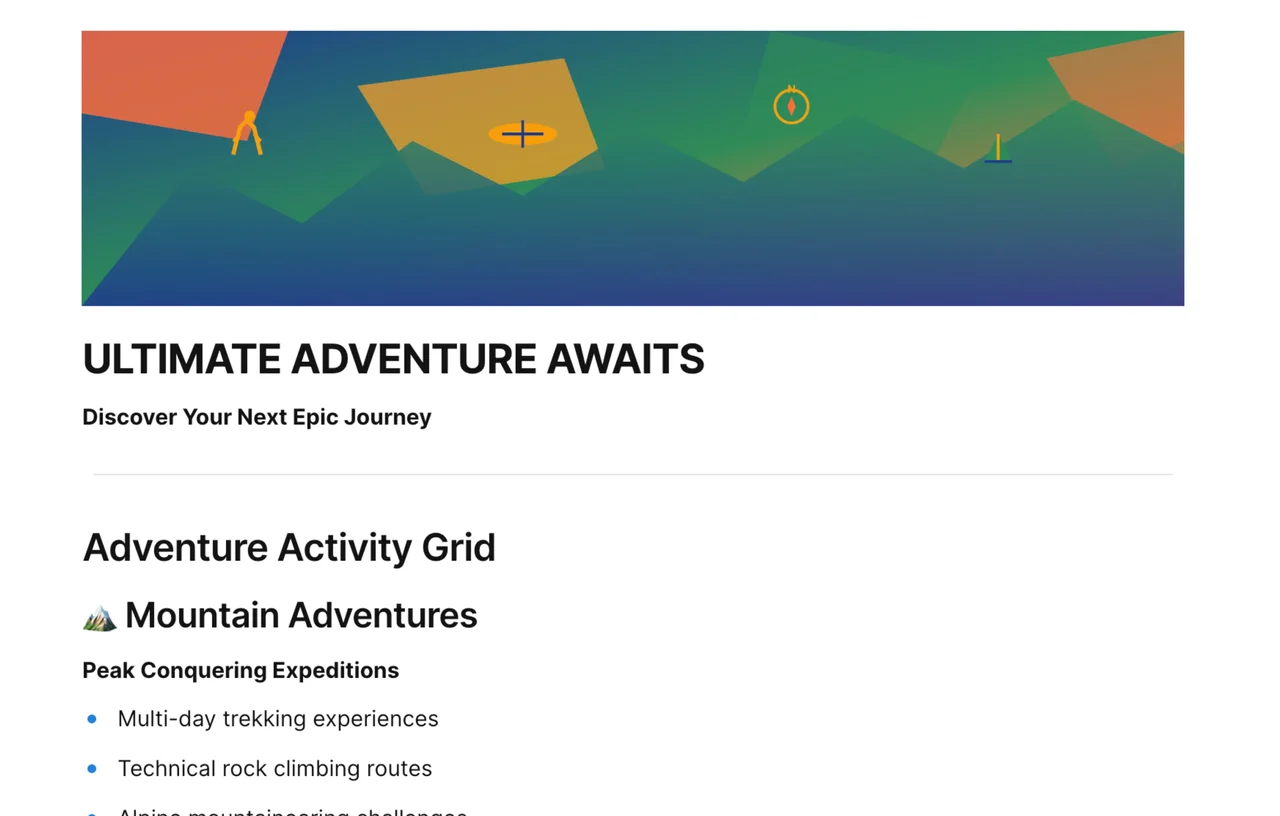 Adventure Travel Brochure Template cover image