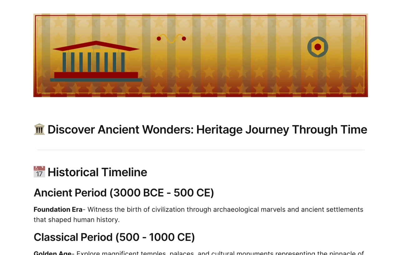 Cultural Heritage Travel Brochure Template Cover Image