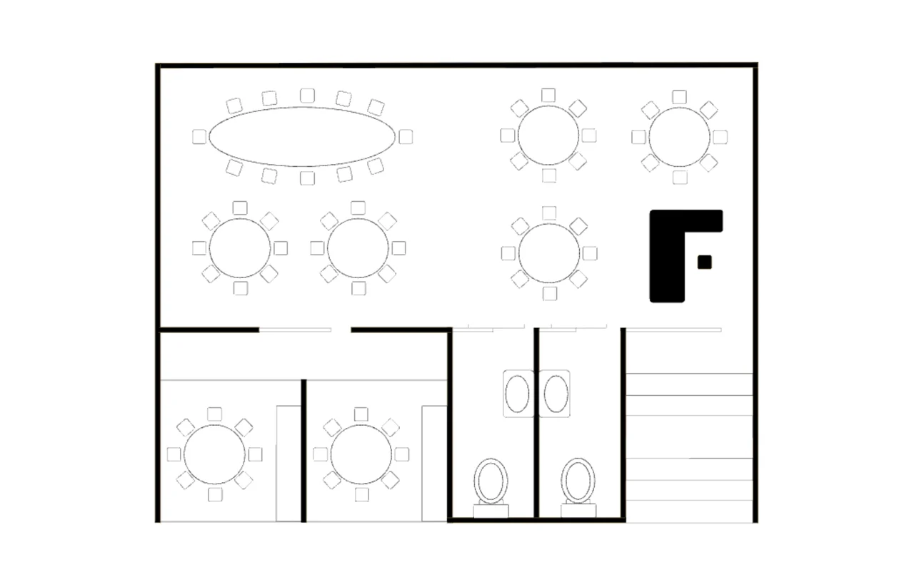 Customizable floor plan template showing detailed room layout with furniture placement, dimensions, and design elements for effective space planning