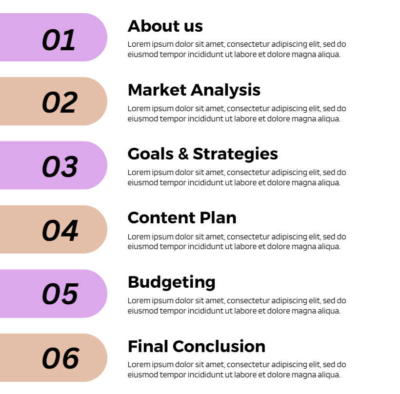 Table of Content Template