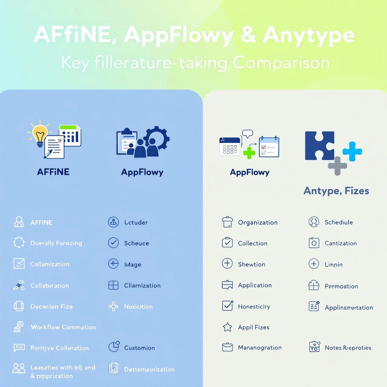 AFFiNE vs Appflowy vs Anytype