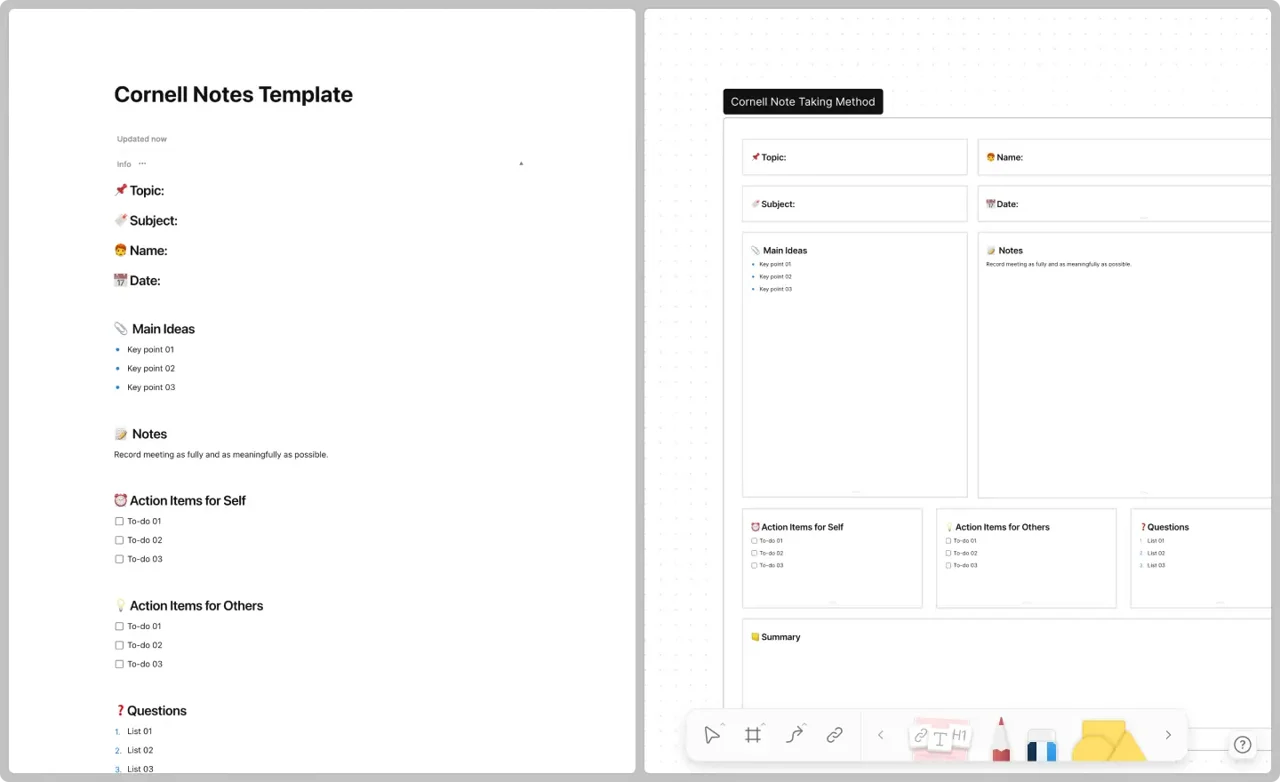 Cornell Note Template
