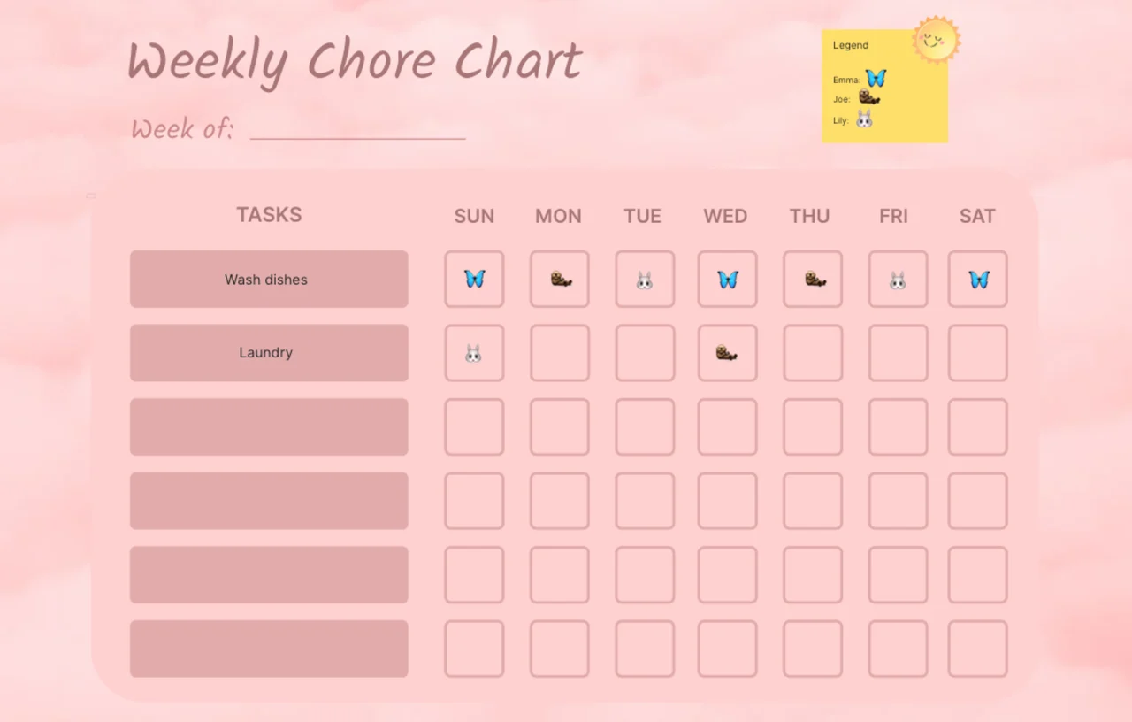 Chore Chart Printable