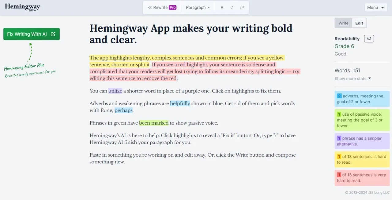 Hemingway Editor